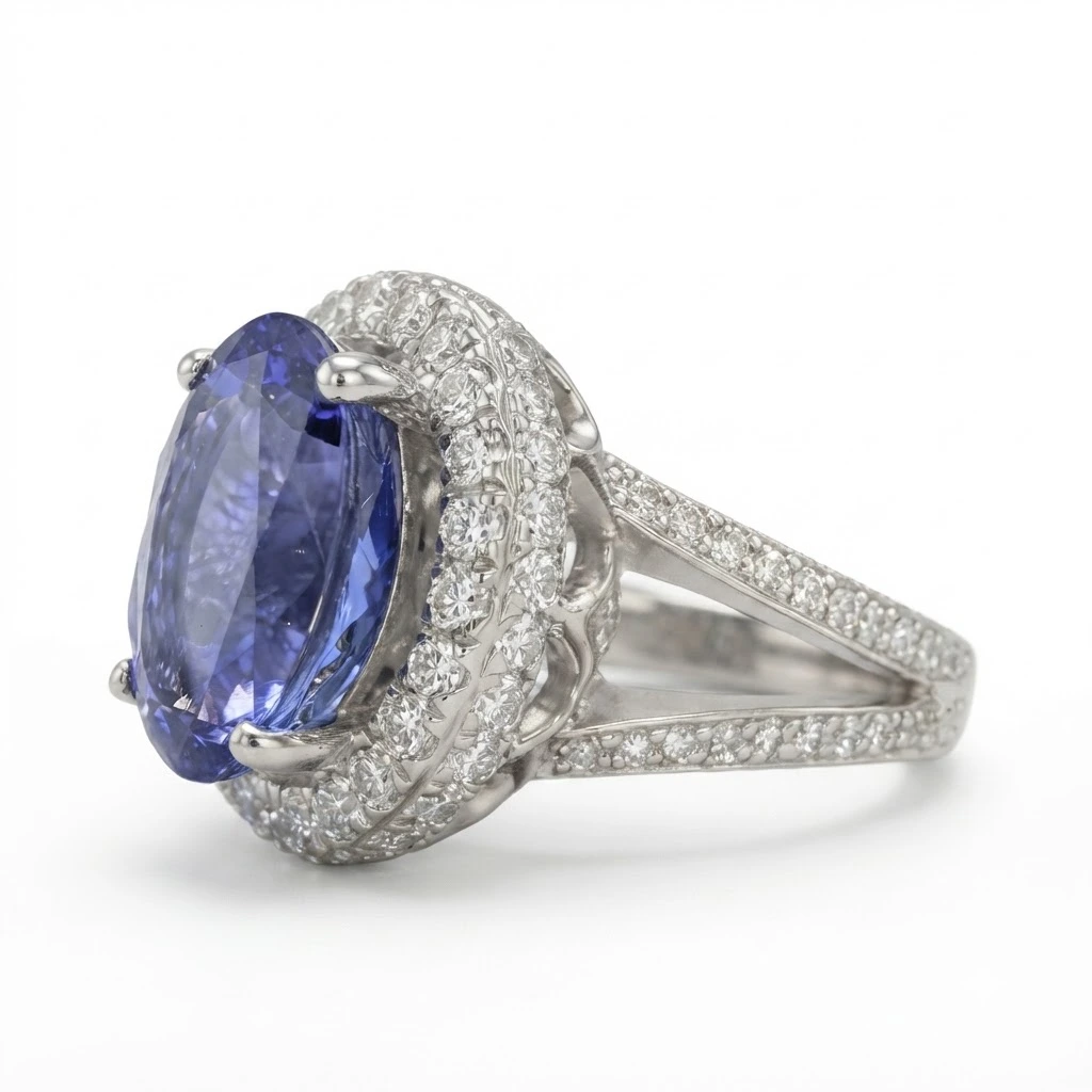 Oval & Round Lab Grown Diamond Ring | PT950 Platinum | IGI Certified view 6