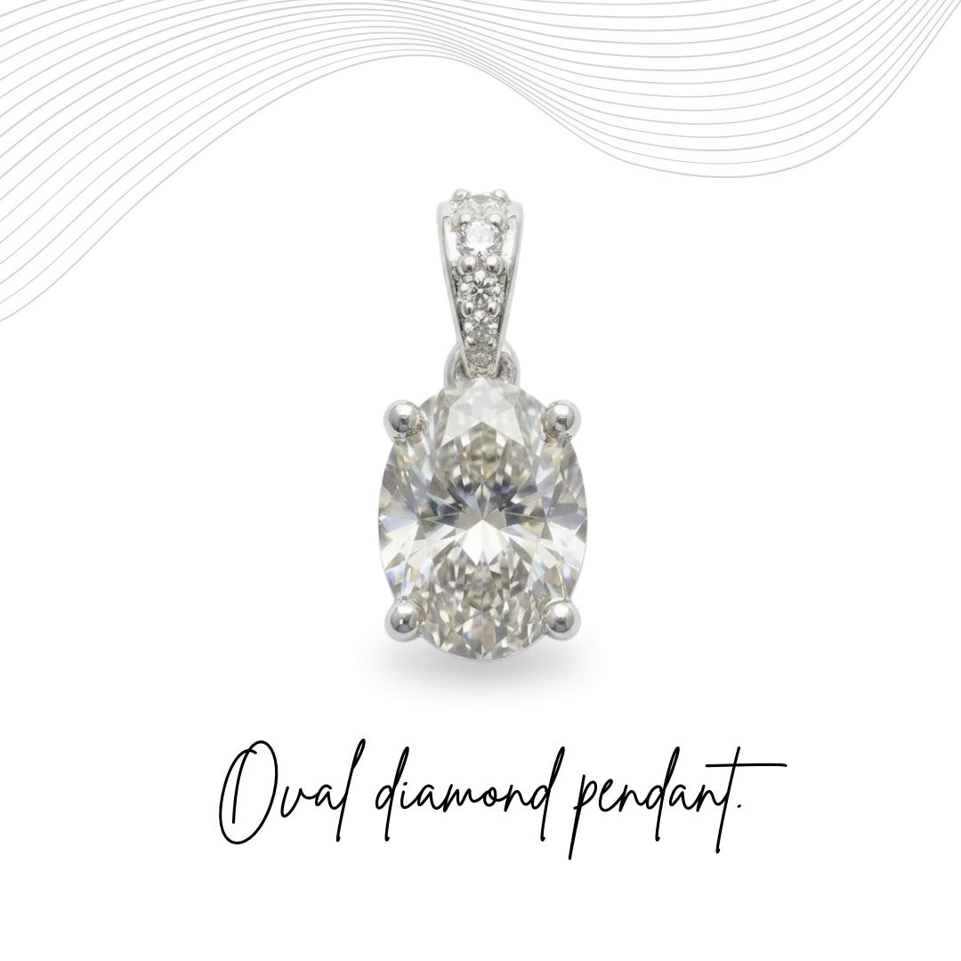 Oval Brilliant Diamond Solitaire Pendant | PT950 Platinum | IGI Certified