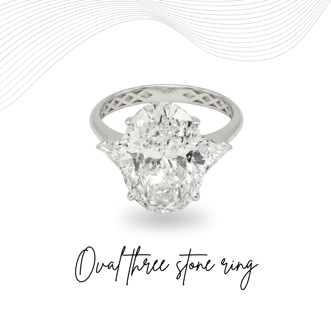 Oval-Cut Lab-Grown Diamond Ring with Openwork Band | IGI Certified