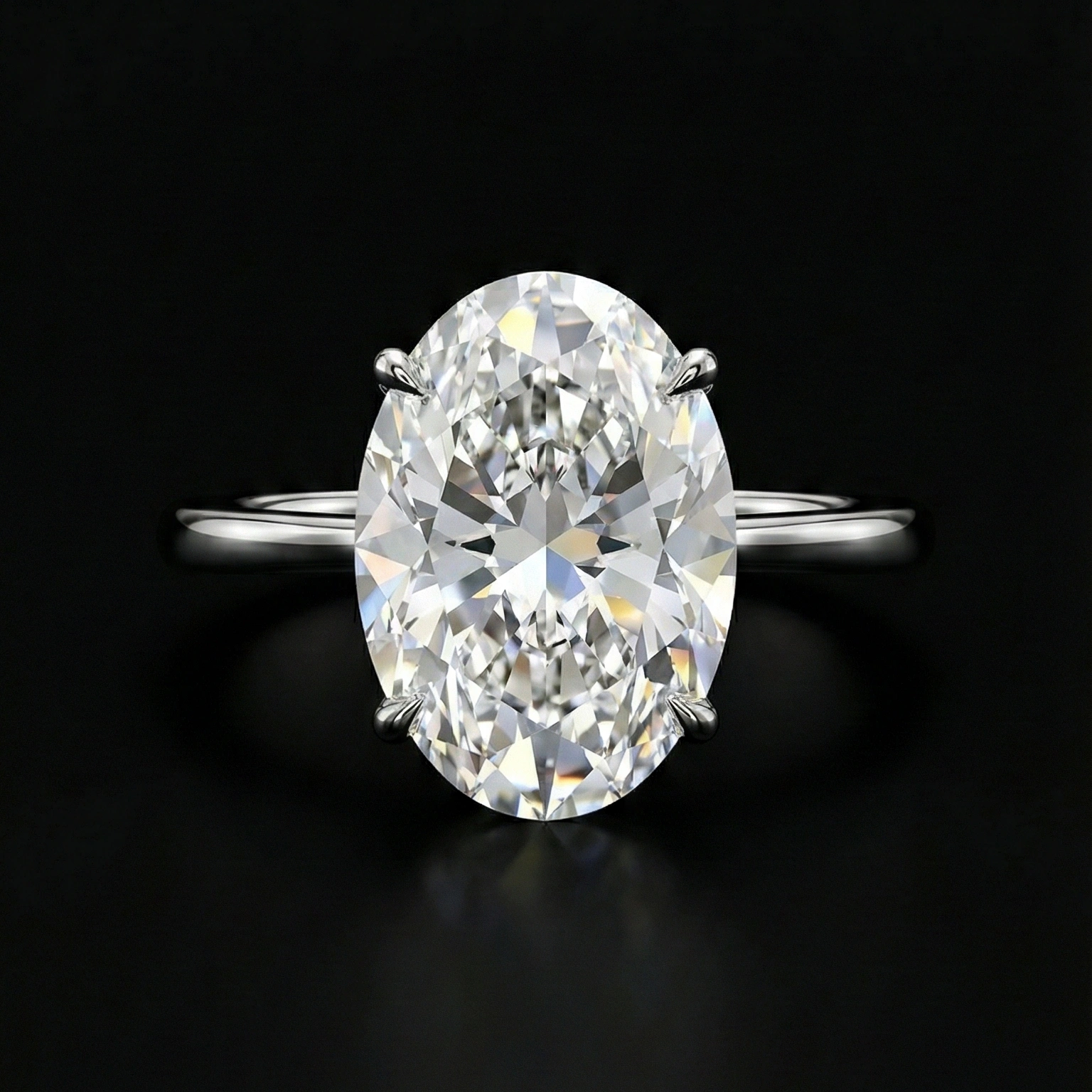 Oval Cut Lab Grown Diamond Ring
