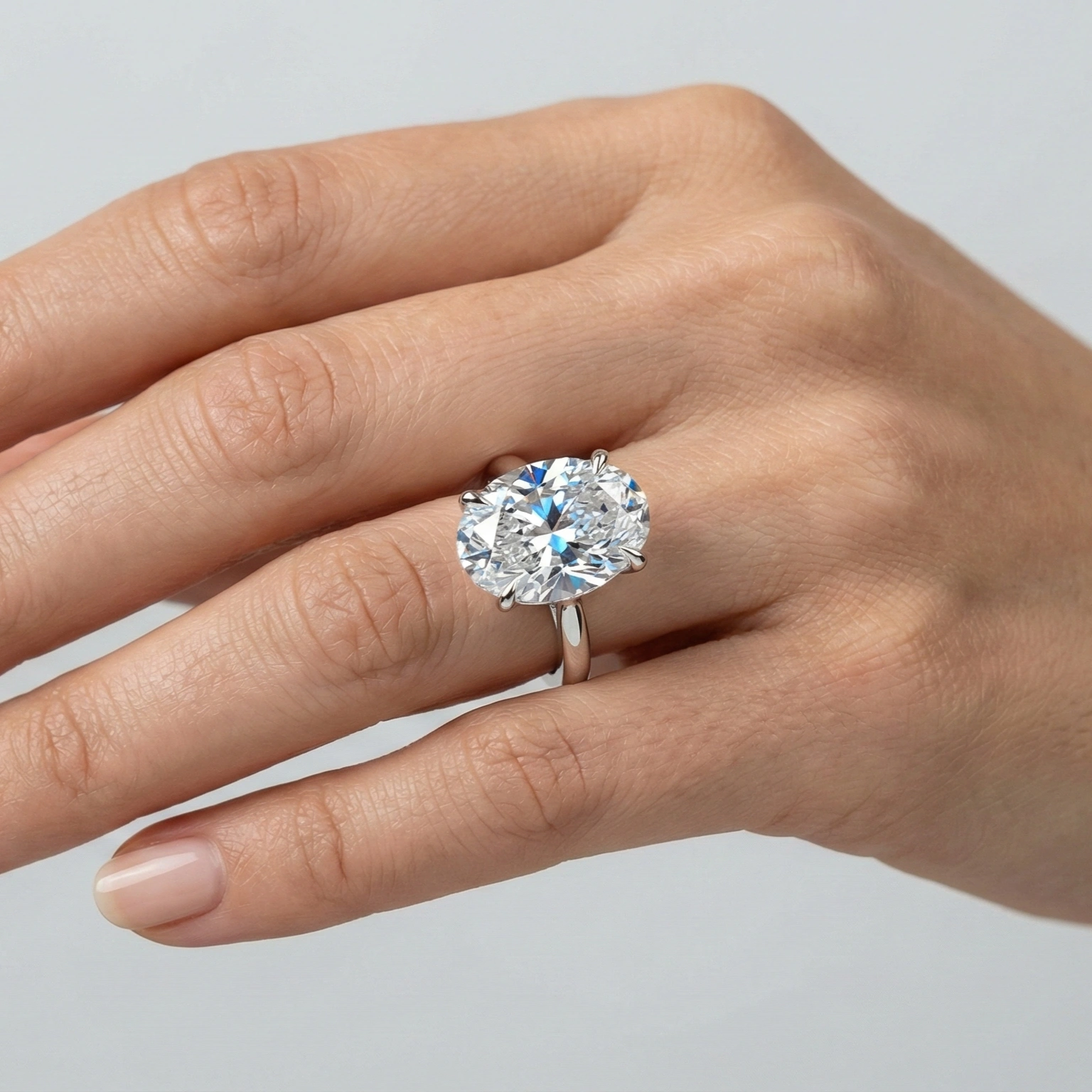 Oval Cut Lab Grown Diamond Ring view 5