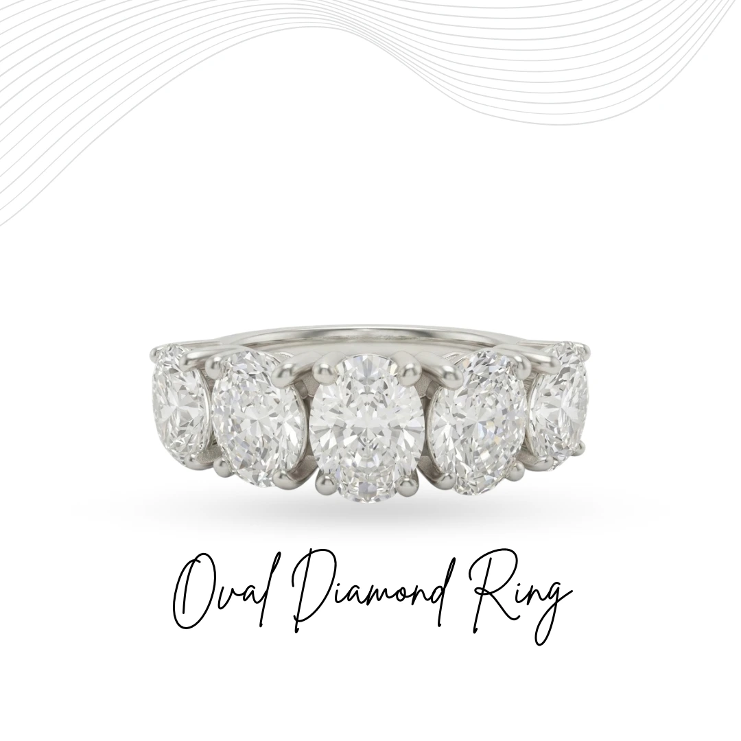 Oval Lab Grown Diamond Band Ring | PT950 Platinum | IGI Certified