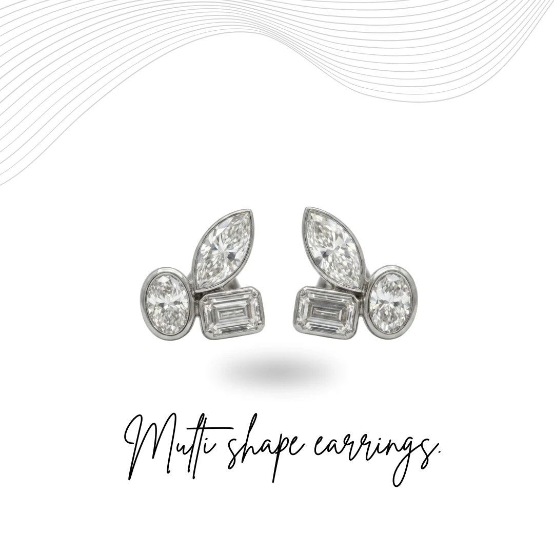 Oval Marquise Emerald Diamond Drop Earrings | IGI Certified | PT950 Platinum