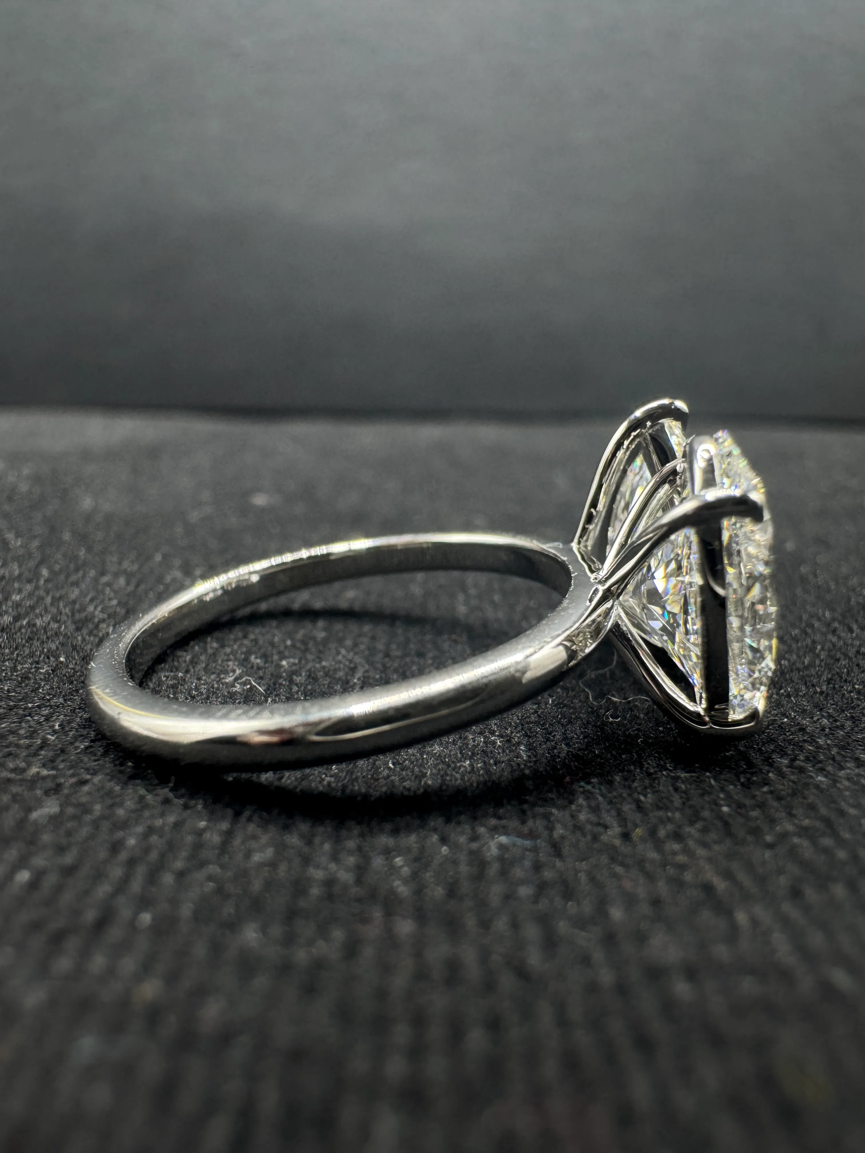 Pear & Oval Lab Grown Diamond Ring | White Gold | IGI Certified view 6