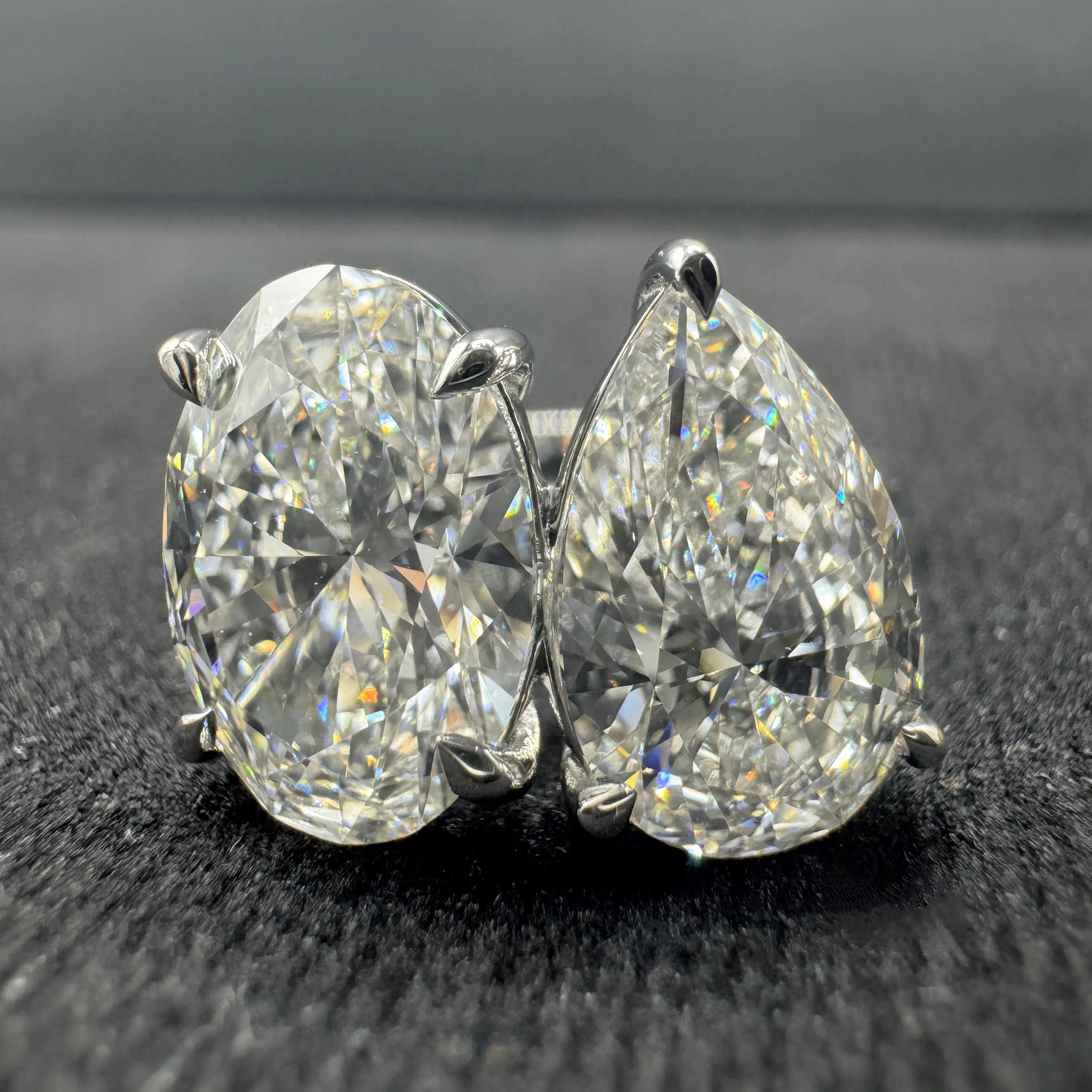 Pear & Oval Lab Grown Diamond Ring | White Gold | IGI Certified view 7