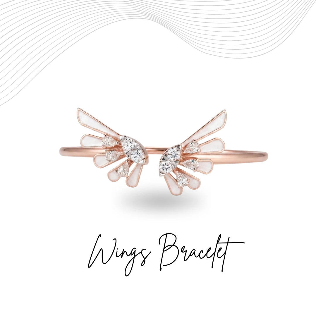 Pear & Round Lab-Grown Diamond Bracelet in 18K Rose Gold