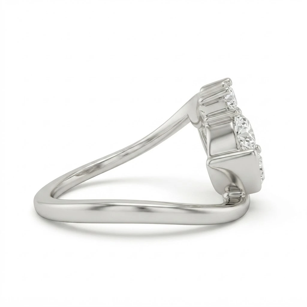 Pear & Round Lab Grown Diamond Ring | PT950 Platinum | IGI Certified view 5