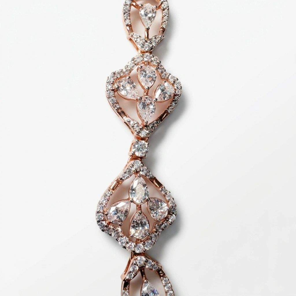 Pear and Round Lab Grown Diamond Necklace | IGI Certified view 4