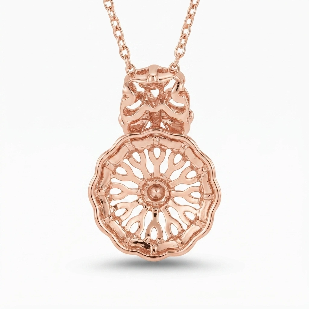 Pear and Round Lab Grown Diamond Pendant with Chain | IGI Certified view 6