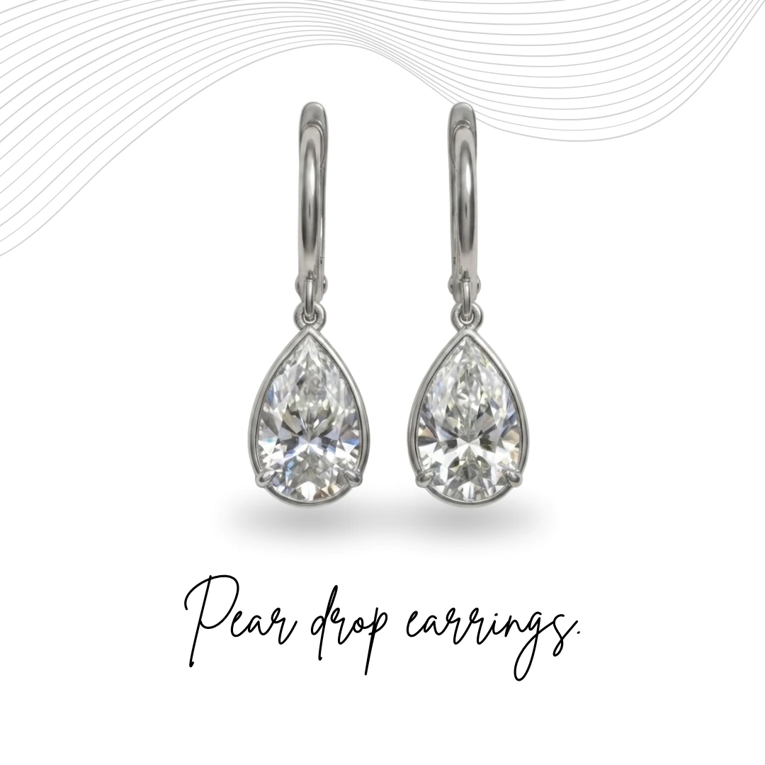 Pear Cut Diamond Drop Earrings in PT950 Platinum | IGI Certified
