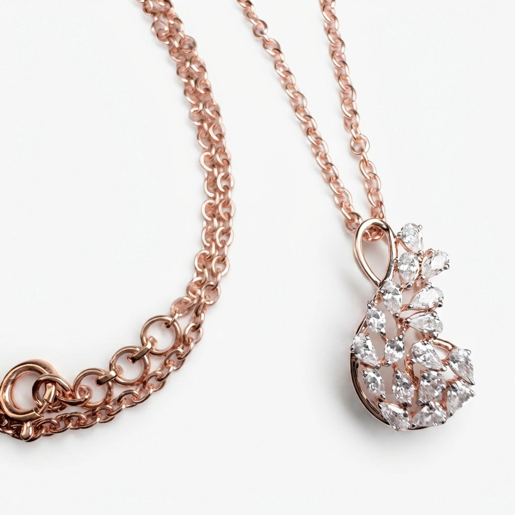 Pear Cut Lab Grown Diamond Pendant | 0.80 CT | Rose Gold view 7