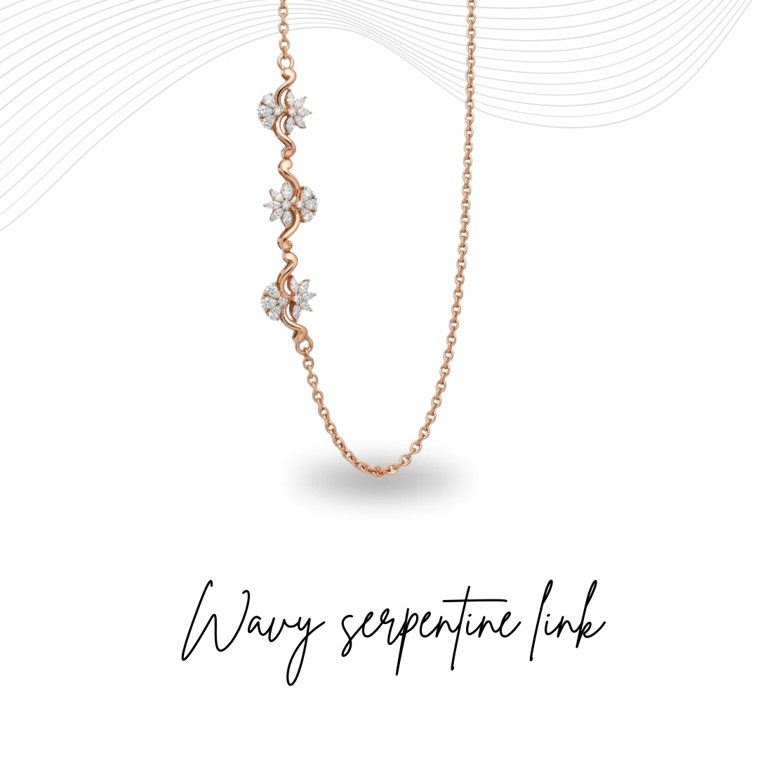 Pear, Marquise & Round Diamond Necklace in Rose Gold