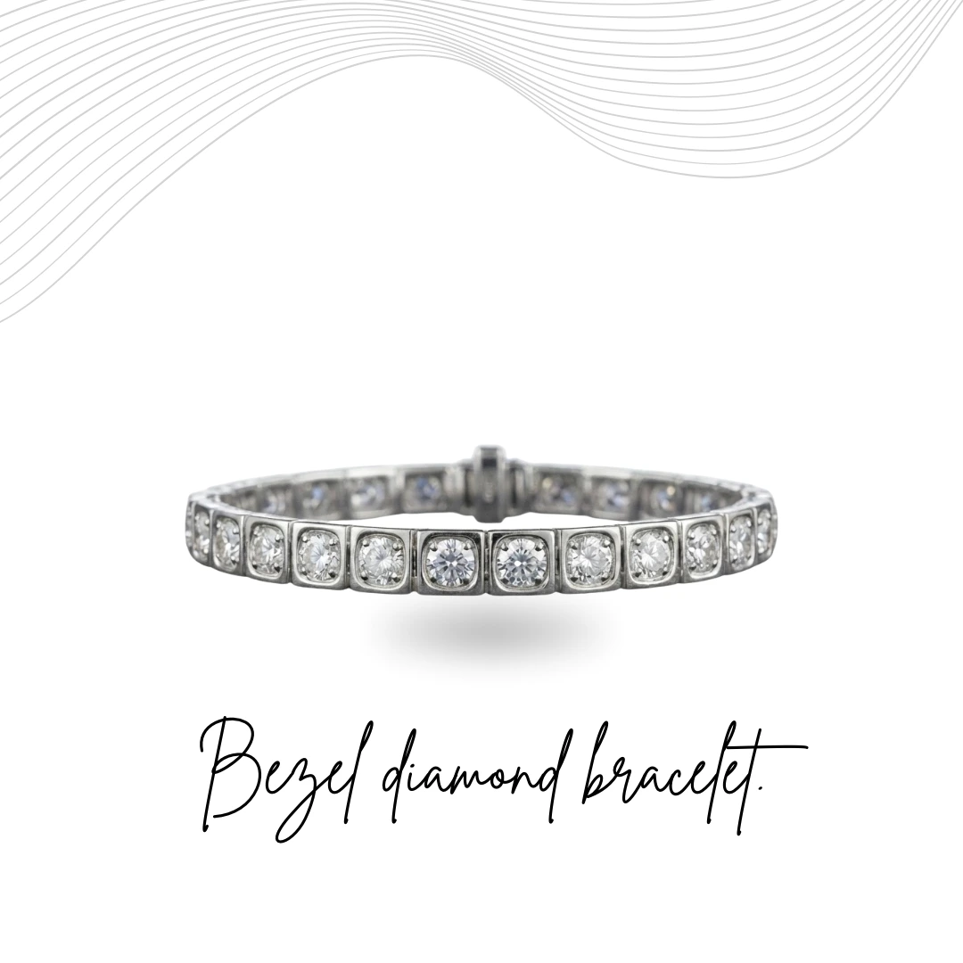 Platinum Diamond Line Bracelet with Lab Grown Diamonds