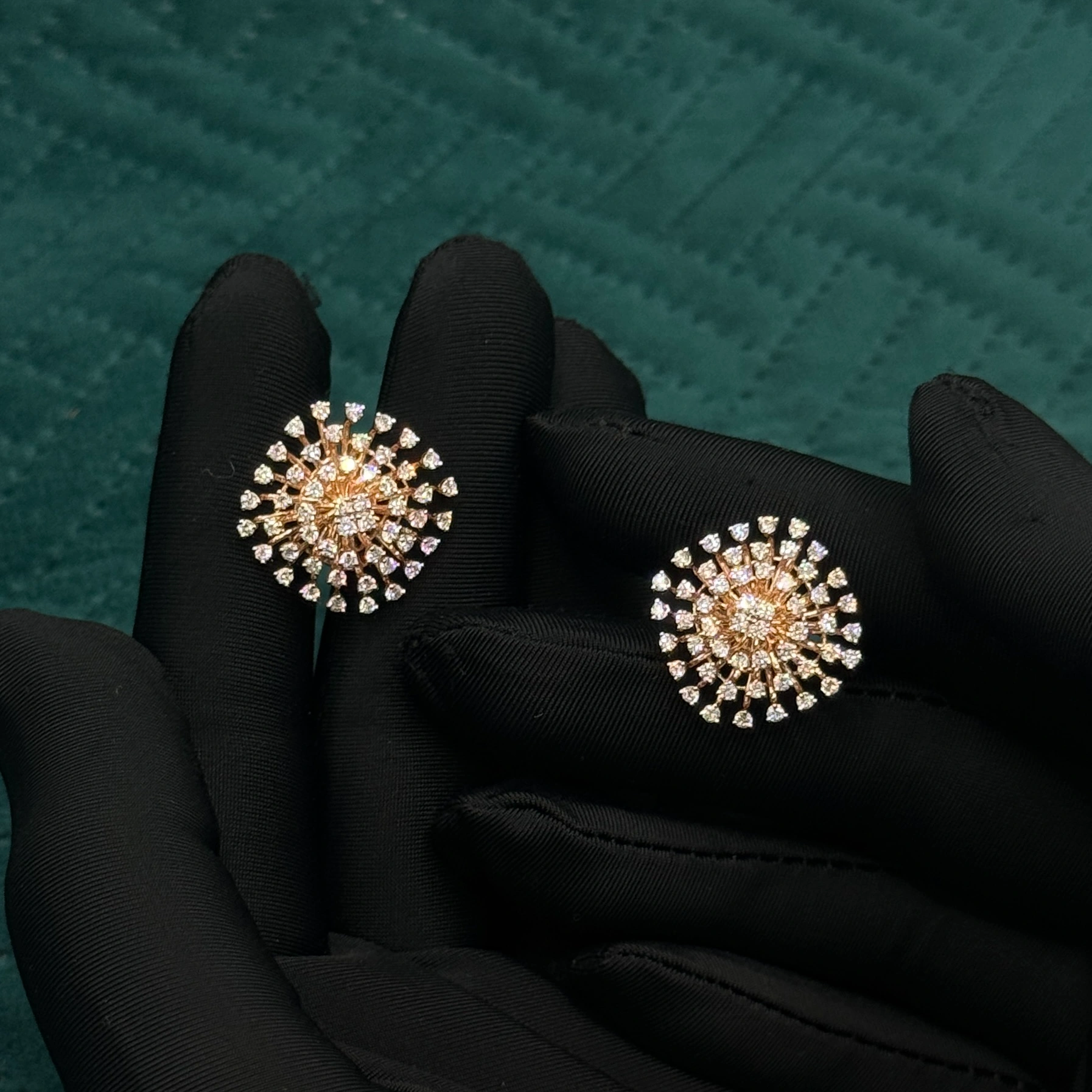 Premium 1.65 CT Round Brilliant Diamond Earrings in 14K Rose Gold view 8