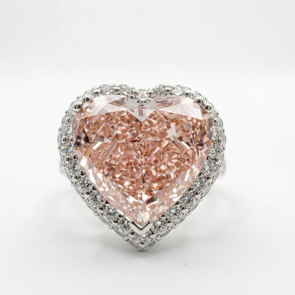 PT950 Platinum Heart & Round Diamond Ring | Luxury Engagement Jewelry view 7