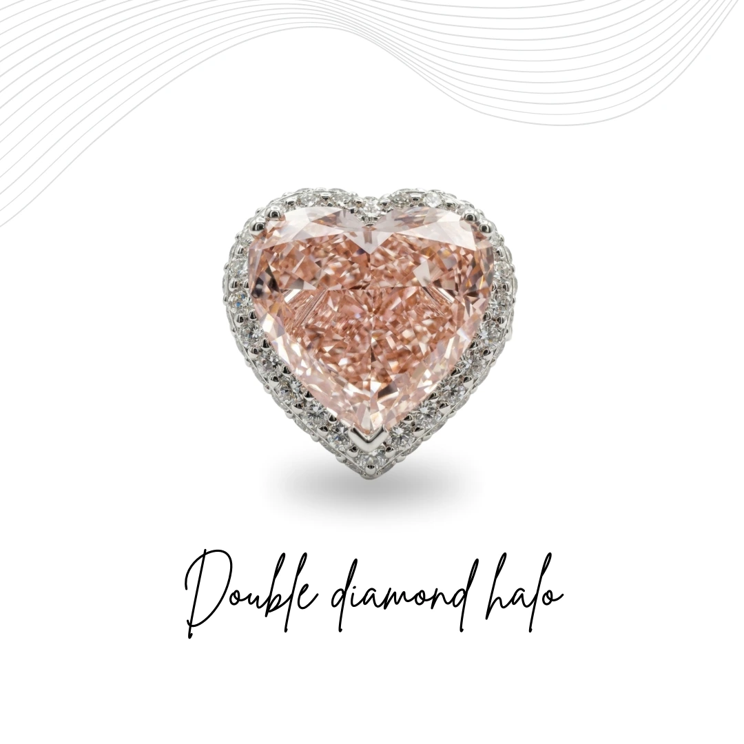 PT950 Platinum Heart & Round Diamond Ring | Luxury Engagement Jewelry
