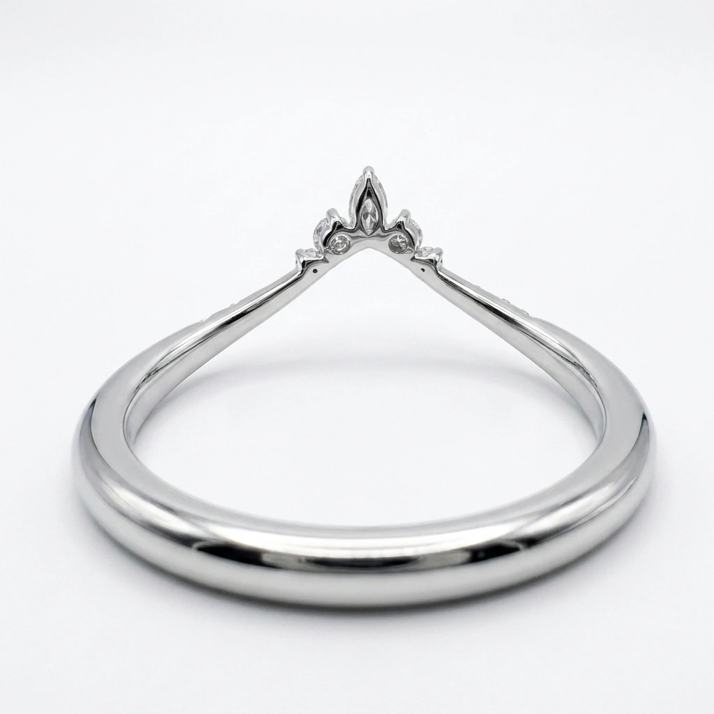 PT950 Platinum Marquise & Round-Cut Lab-Grown Diamond Engagement Ring view 7
