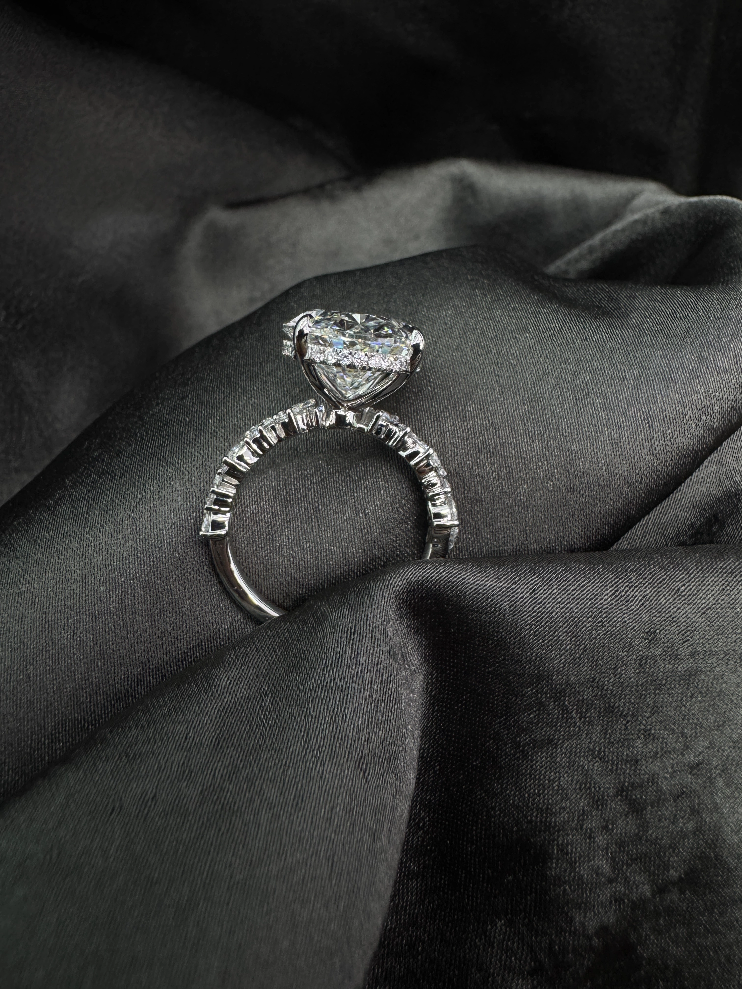 PT950 Platinum Multi-Shape Diamond Ring with 10.82 Carat Total Weight (Oval, Marquise & Round Brilliant) view 4