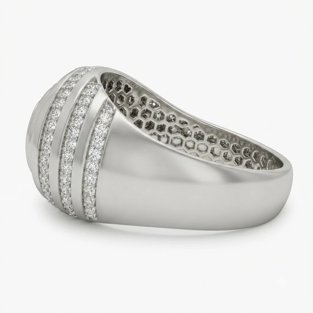 PT950 Platinum Natural Coloured Gemstone Ring | IGI Certified view 5