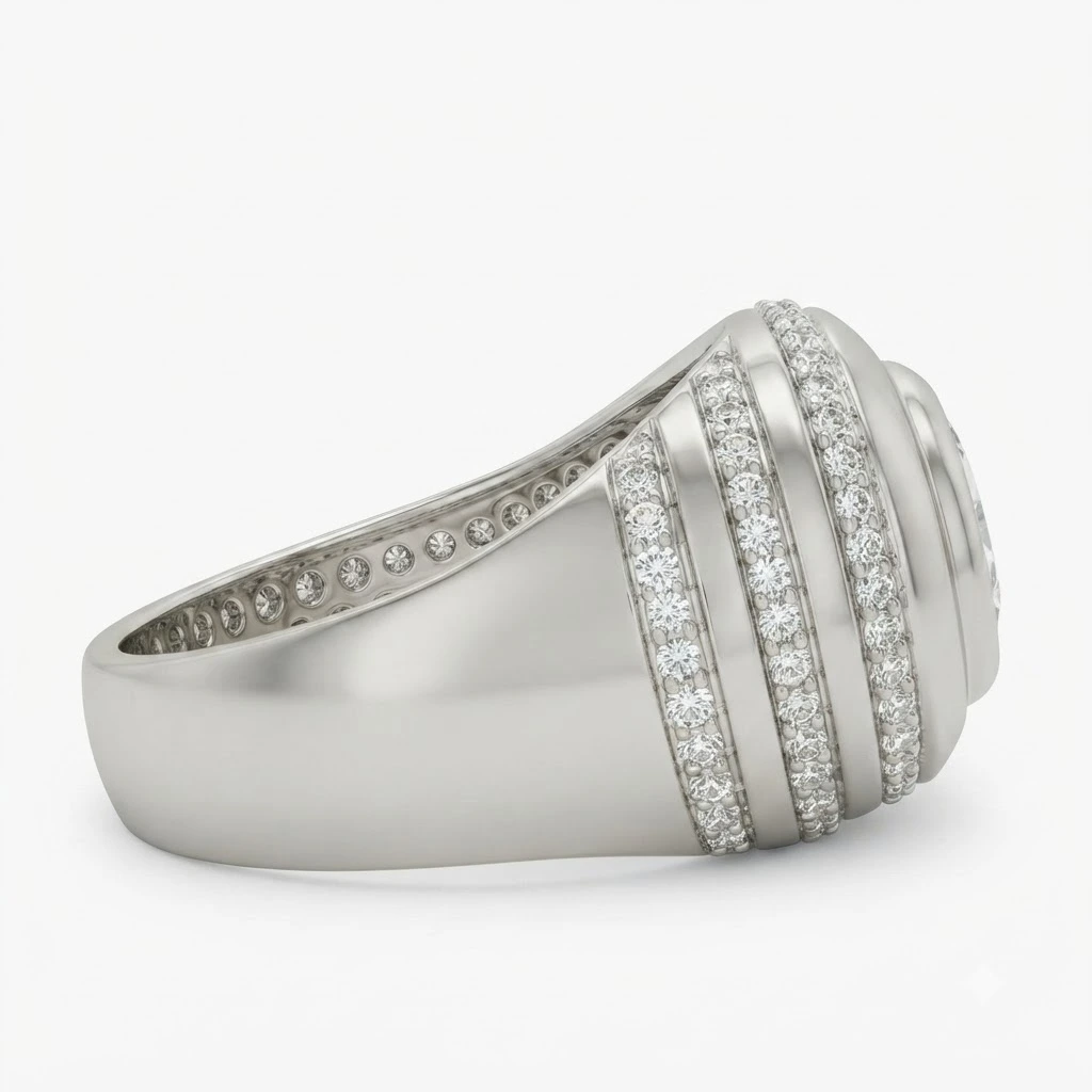 PT950 Platinum Natural Coloured Gemstone Ring | IGI Certified view 6