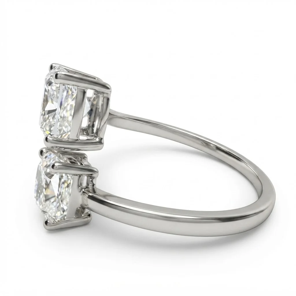 Cushion Cut Lab Grown Diamond Ring in PT950 Platinum view 5