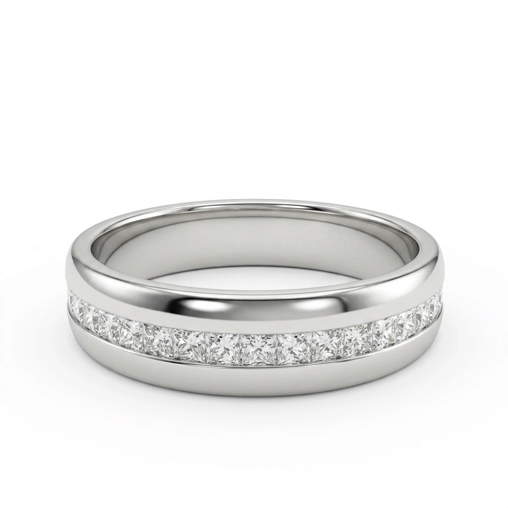PT950 Platinum Princess-Cut Lab-Grown Diamond Engagement Ring view 3
