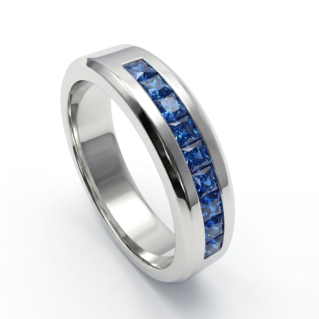 PT950 Platinum Princess-Cut Lab-Grown Diamond Ring view 4