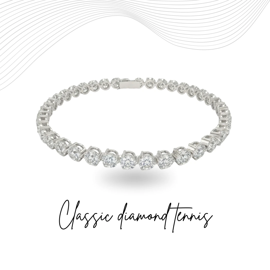 PT950 Platinum Round Brilliant Lab-Grown Diamond Bracelet