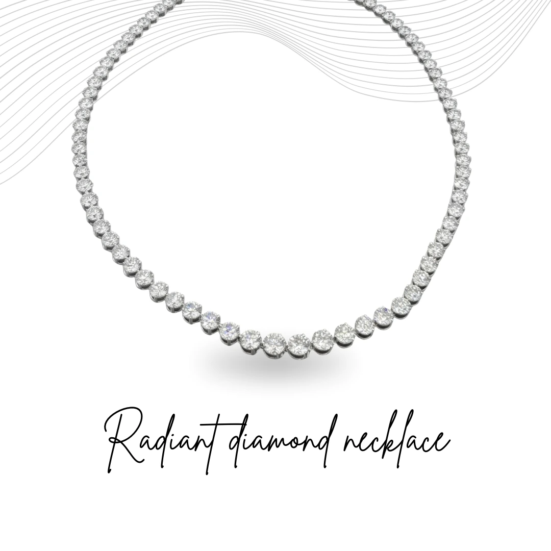 PT950 Platinum Round Brilliant Lab-Grown Diamond Necklace