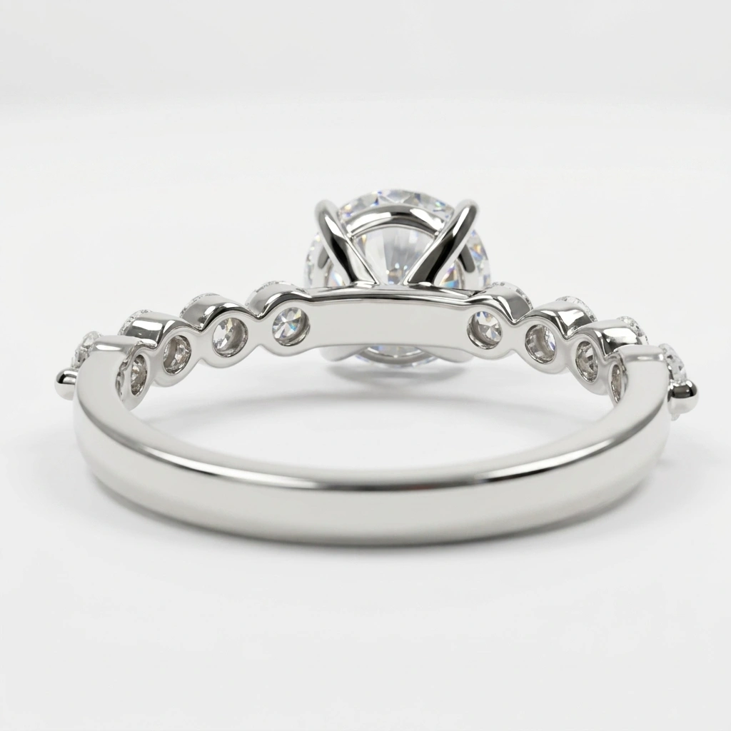 PT950 Platinum Round-Cut Lab-Grown Diamond Engagement Ring | Luxury Fine Jewelry view 6