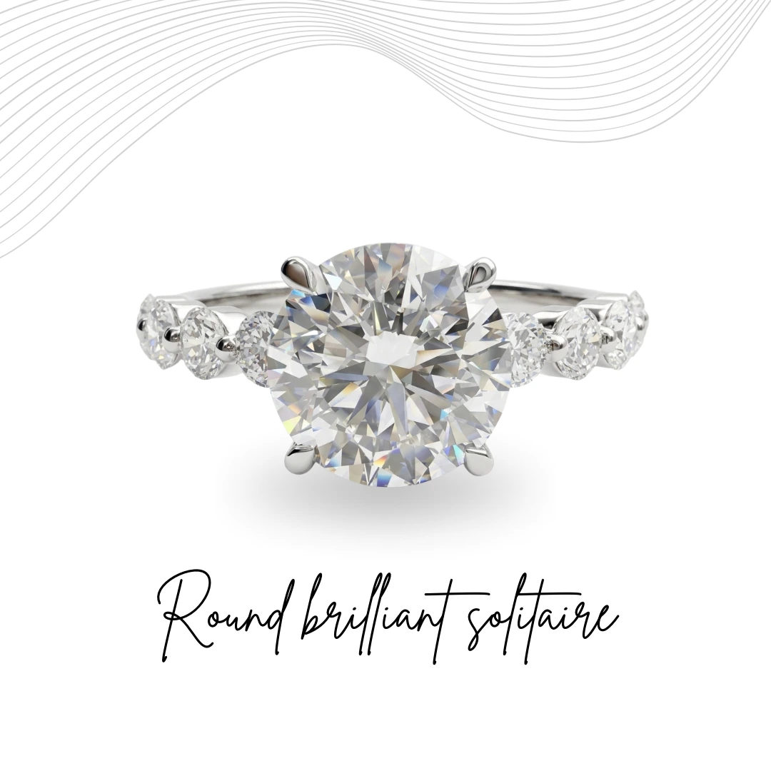 PT950 Platinum Round-Cut Lab-Grown Diamond Engagement Ring | Luxury Fine Jewelry