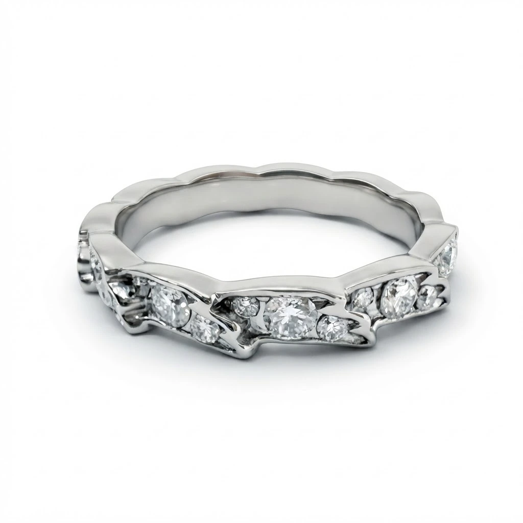 PT950 Platinum Round Diamond Ring | Fine Jewelry view 3