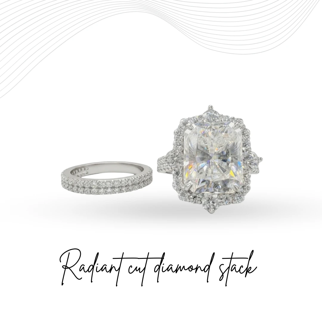 Radiant & Round Lab Grown Diamond Ring | PT950 Platinum | IGI Certified