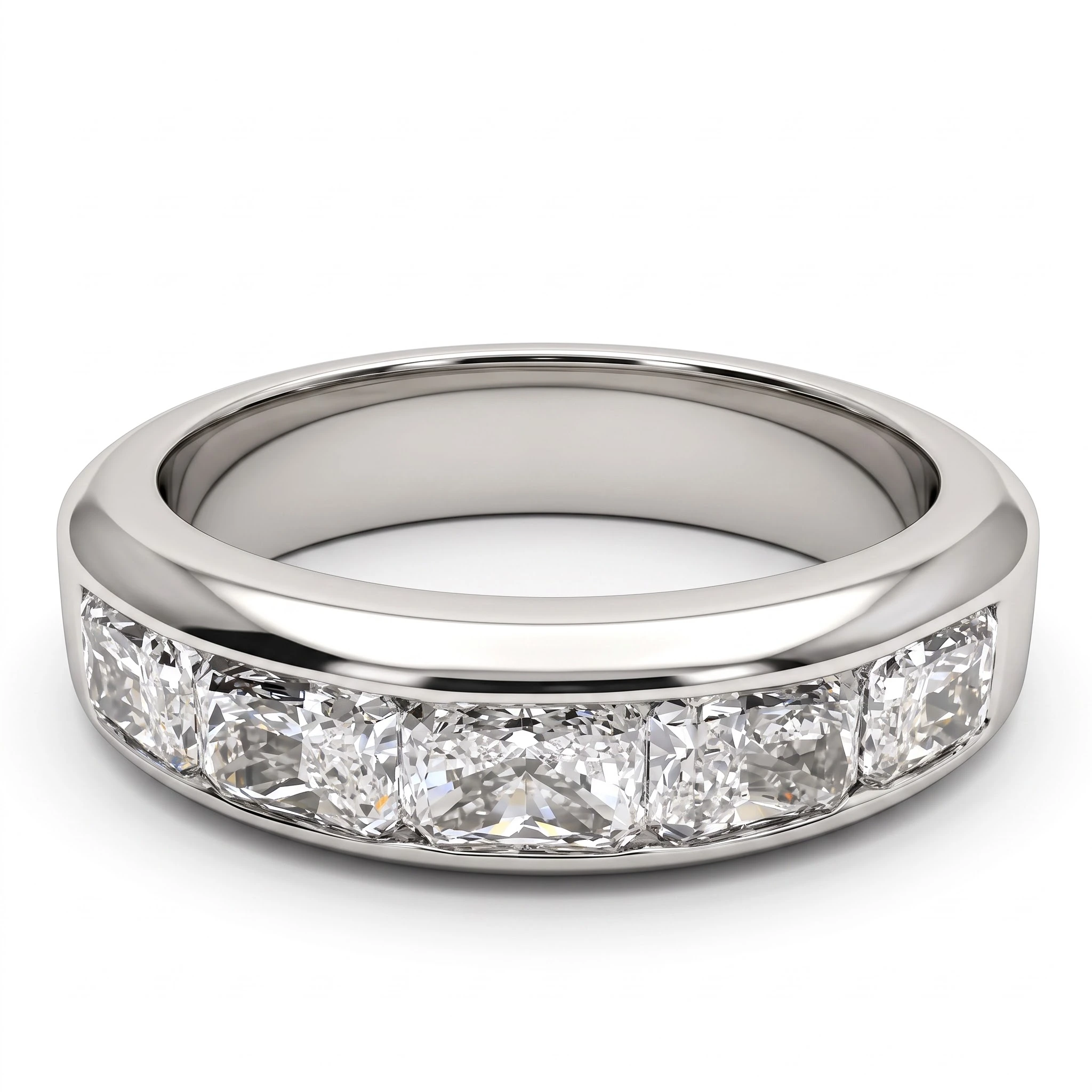 Radiant Cut Diamond Ring in PT950 Platinum view 3