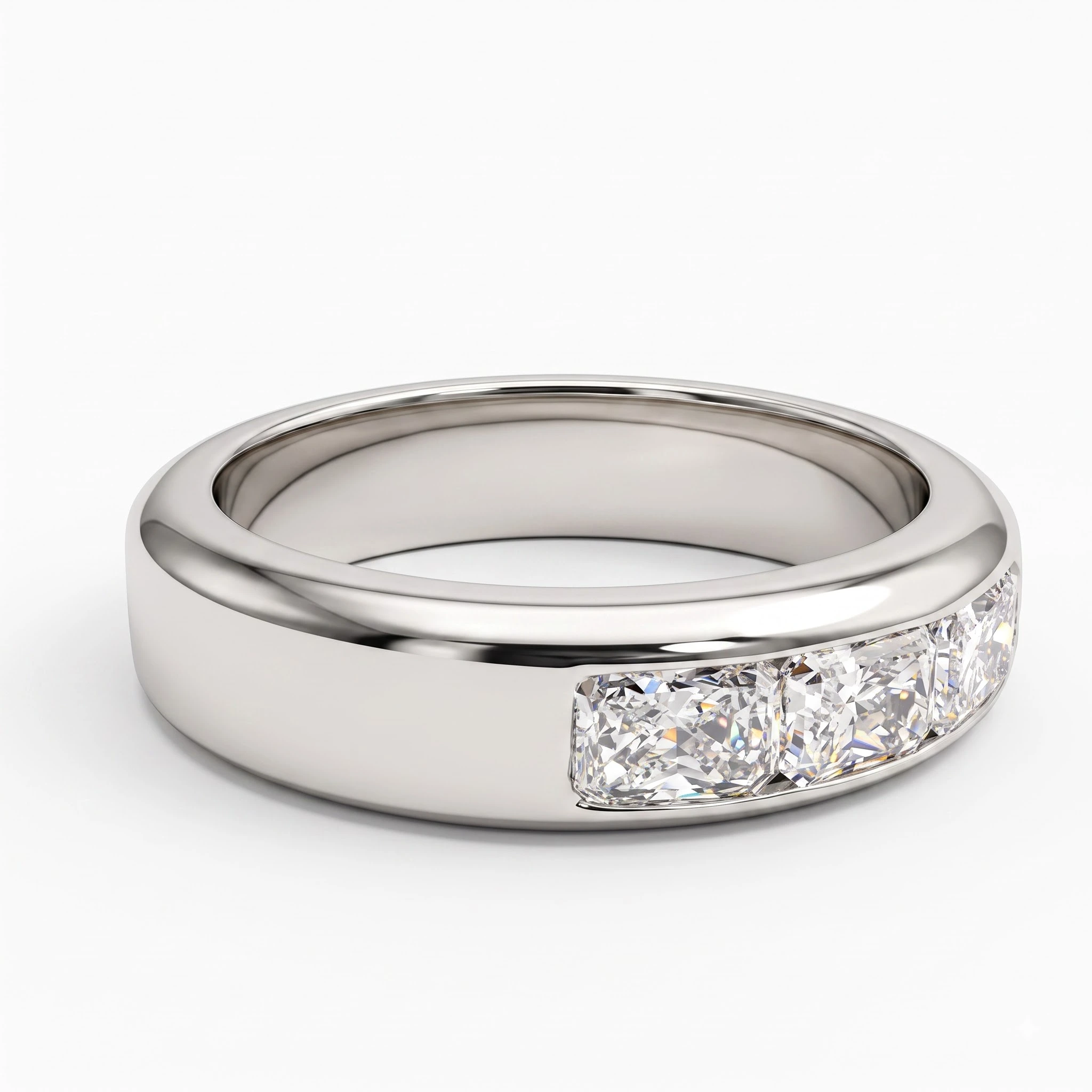 Radiant Cut Diamond Ring in PT950 Platinum view 6