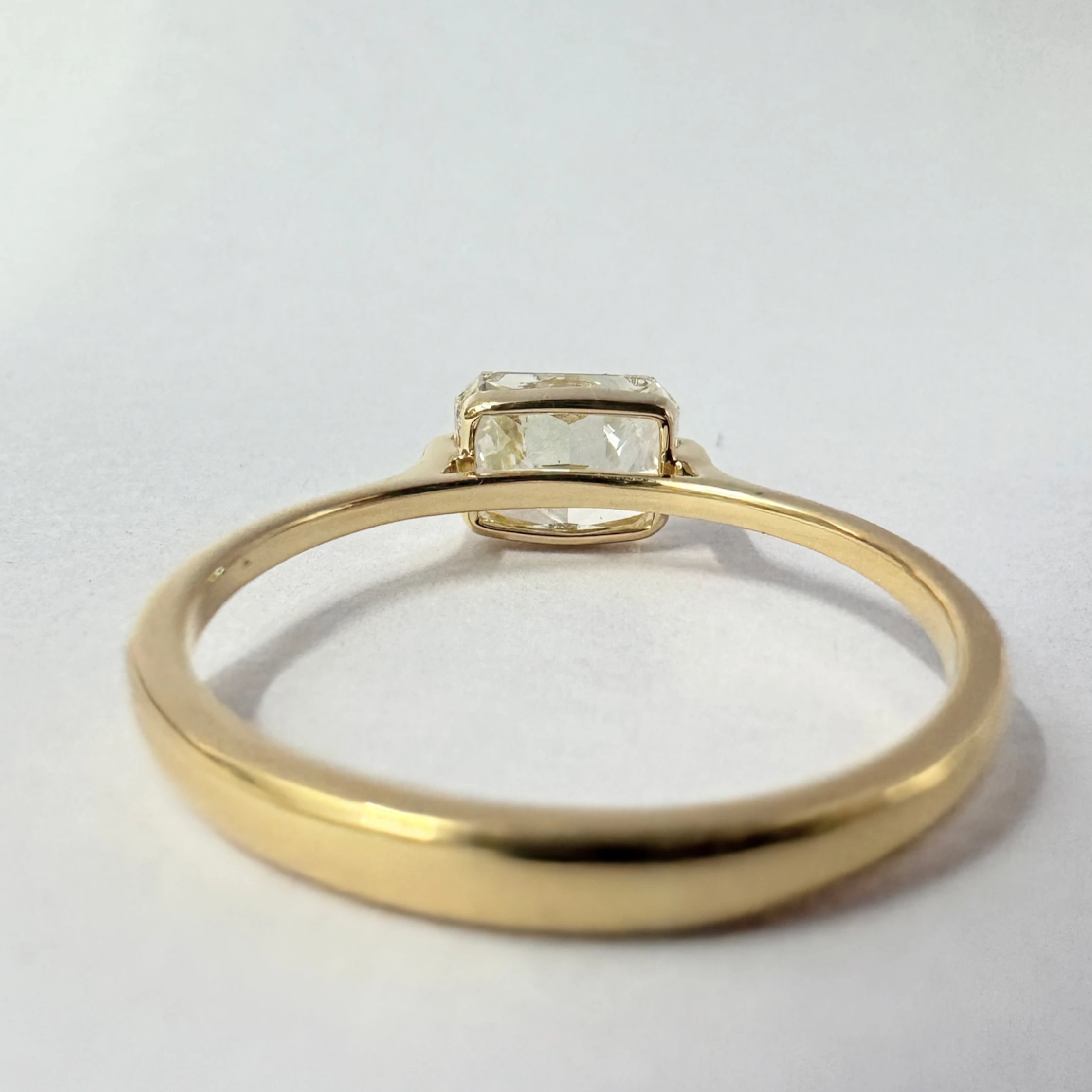 Radiant Cut Lab Grown Diamond Ring | Yellow Gold | IGI Certified view 6