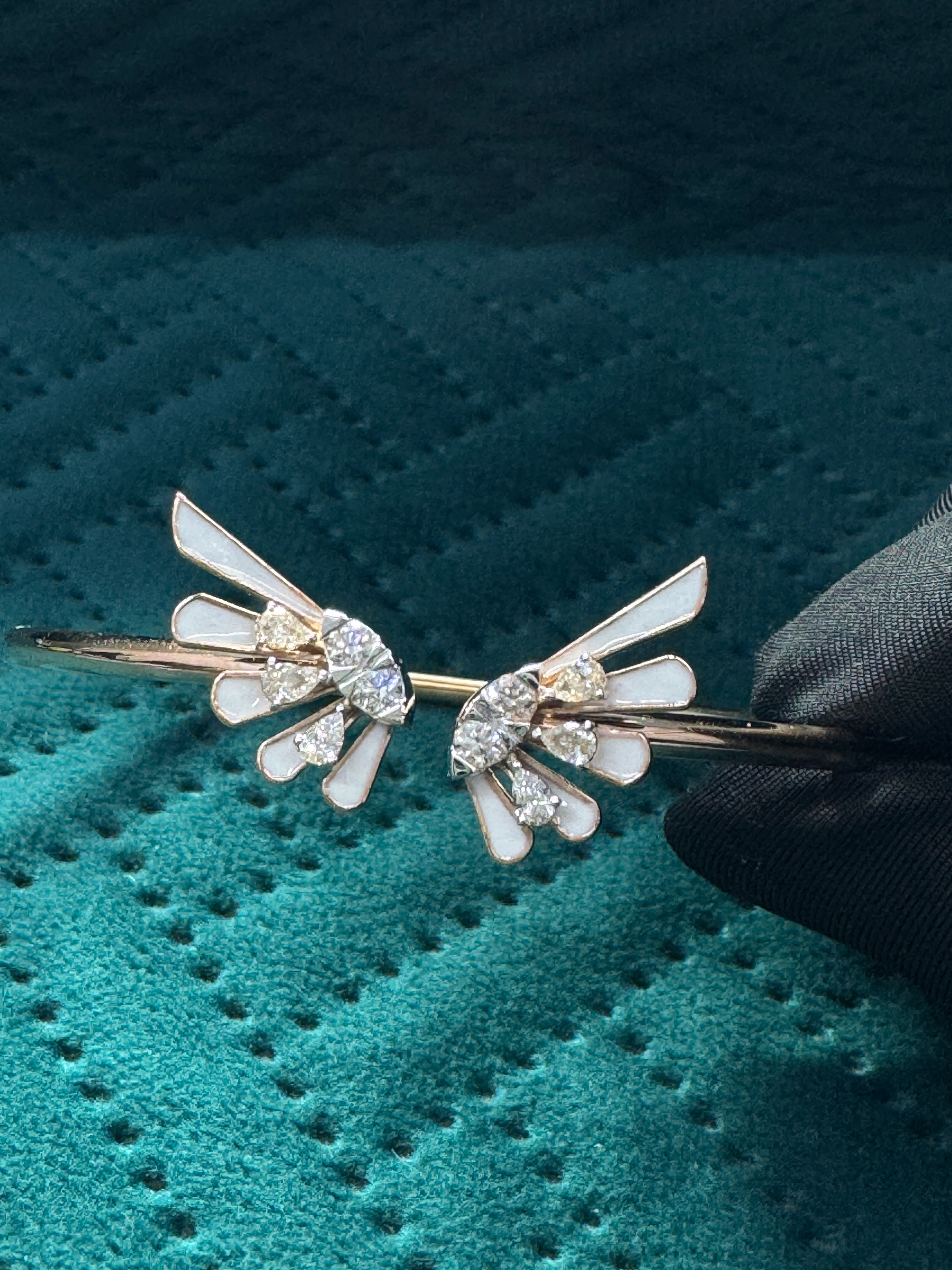 Rose Gold 18KT Lab Grown Diamond Pear & Round Bracelet | 0.548 CT view 4