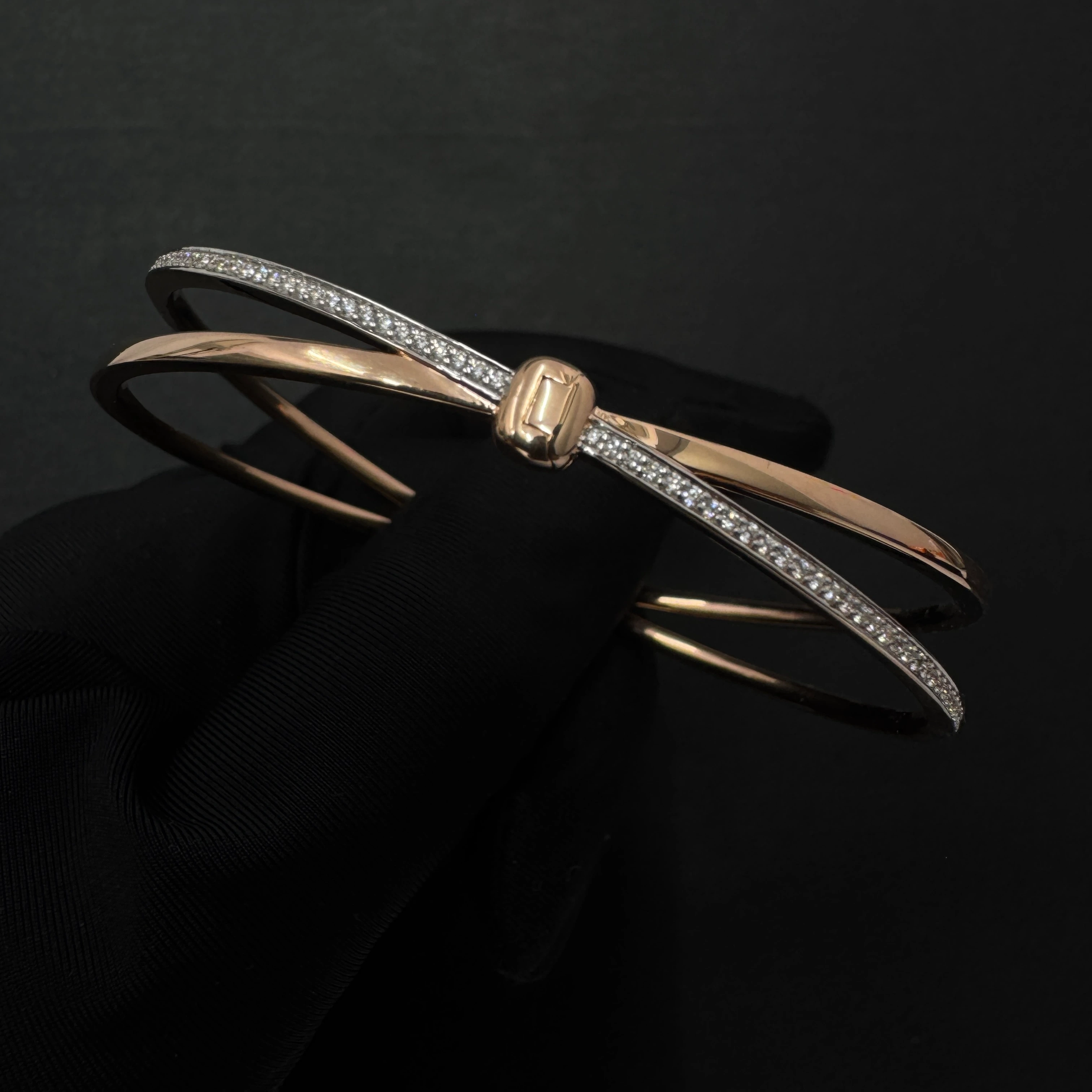 Rose Gold Round Diamond Bracelet | Elegant Fine Jewelry view 6