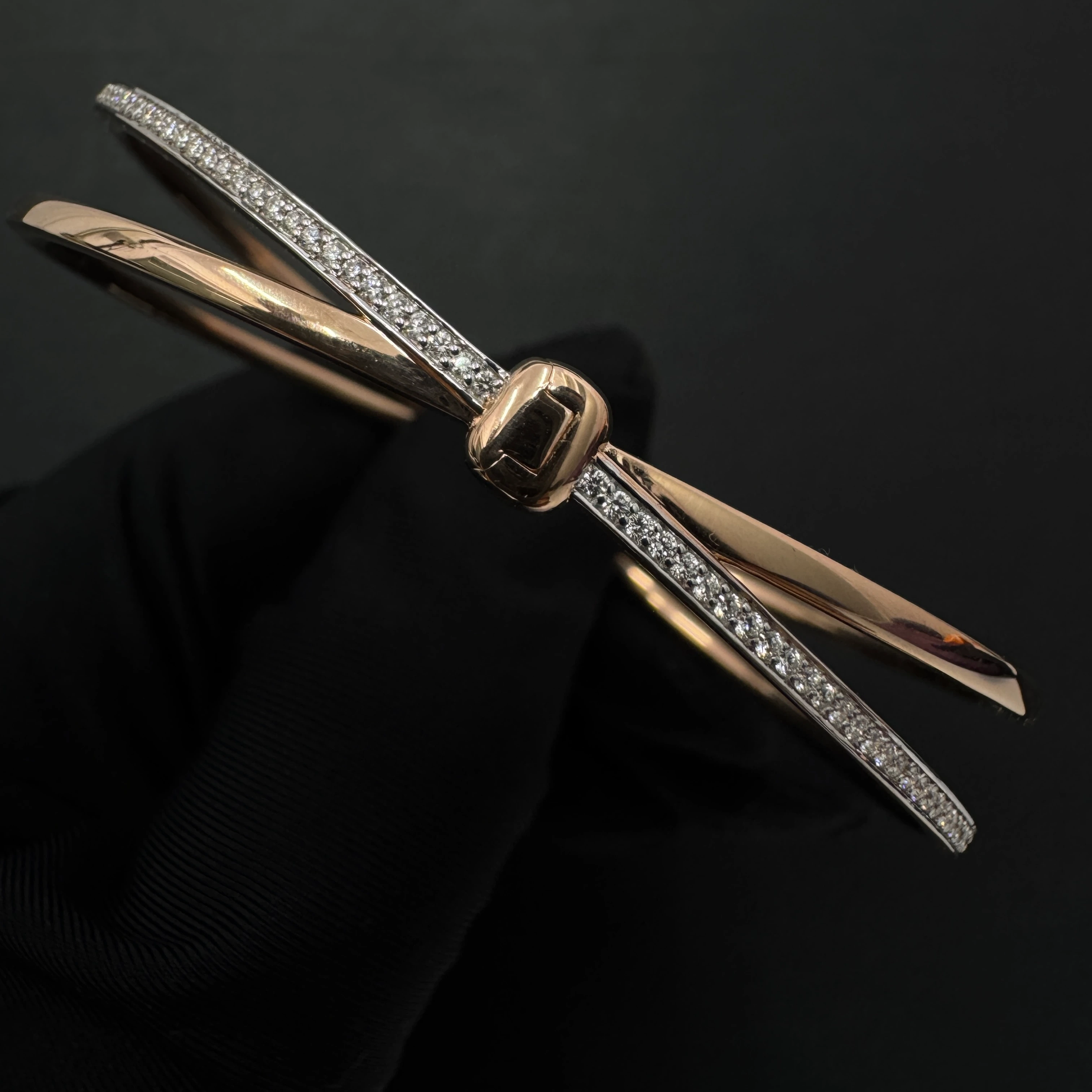 Rose Gold Round Diamond Bracelet | Elegant Fine Jewelry view 7