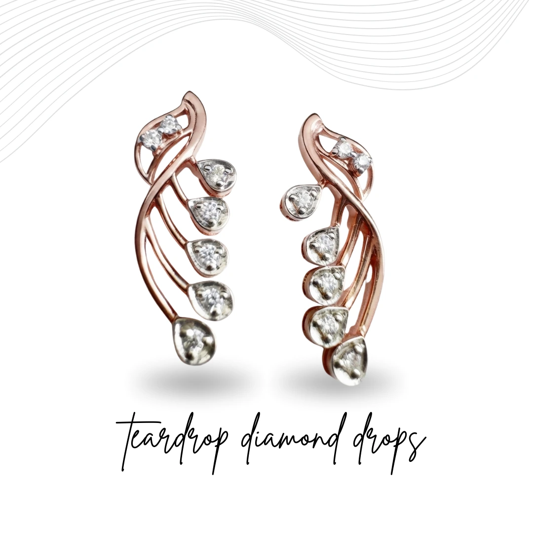 Rose Gold Round Diamond Earrings | 0.18 CT Lab Grown & Natural