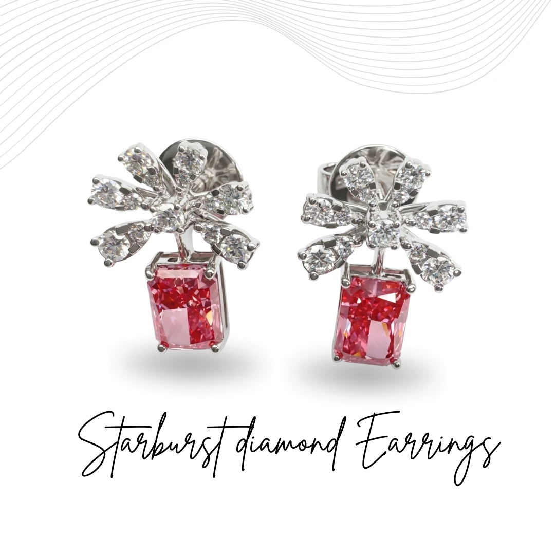 Round & Radiant-Cut Lab-Grown Diamond Earrings
