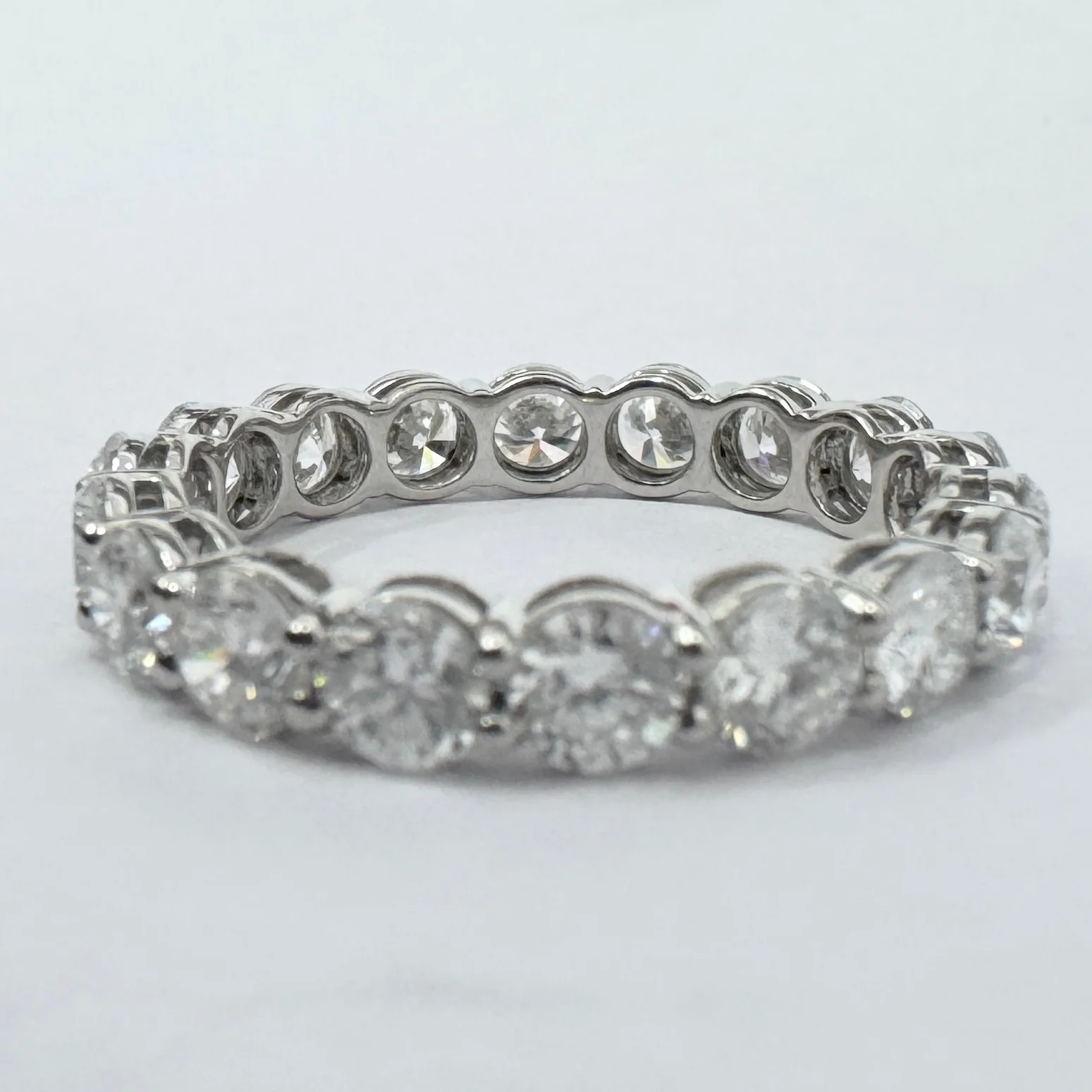 PT950 Platinum Diamond Statement Ring with Round Brilliant Diamonds view 5