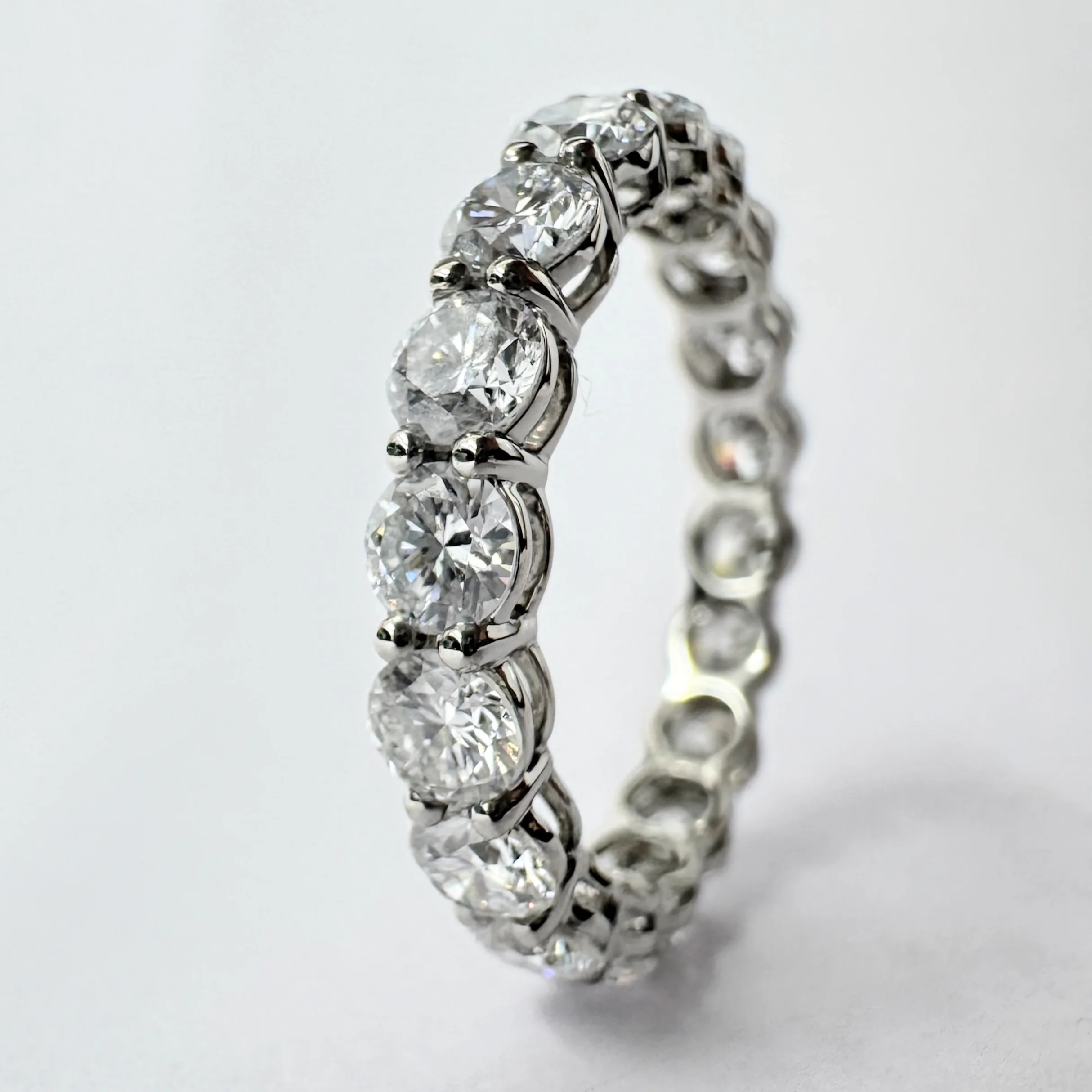 PT950 Platinum Diamond Statement Ring with Round Brilliant Diamonds view 6