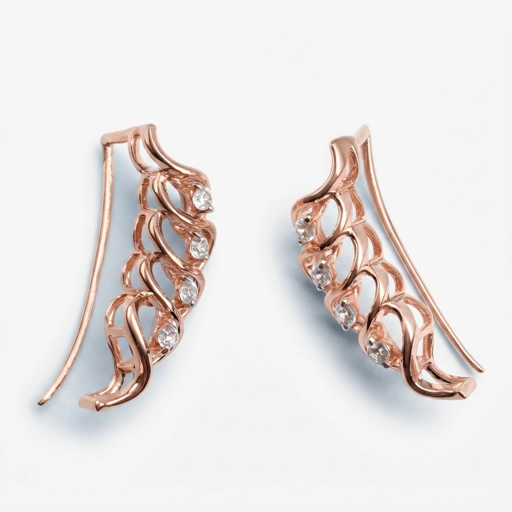 Round Brilliant Lab Grown Diamond Earrings view 5