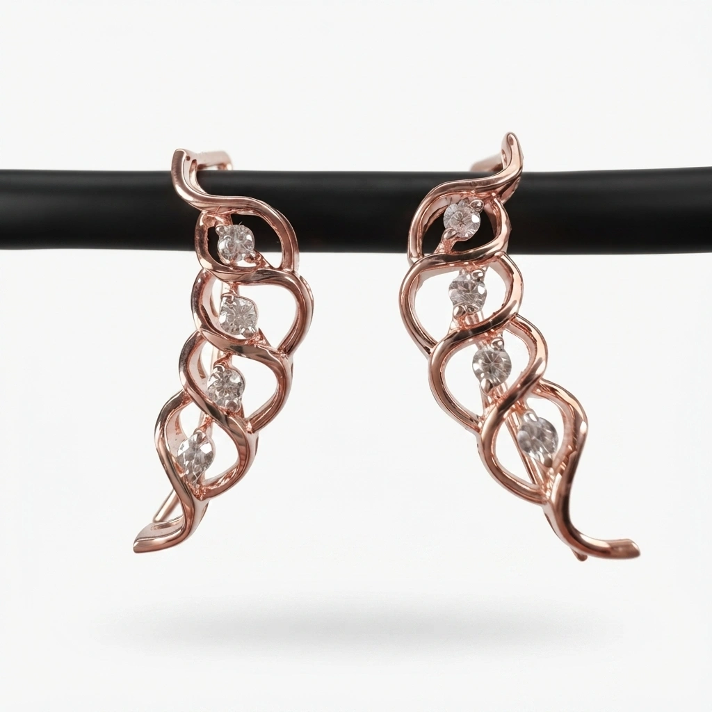 Round Brilliant Lab Grown Diamond Earrings view 6