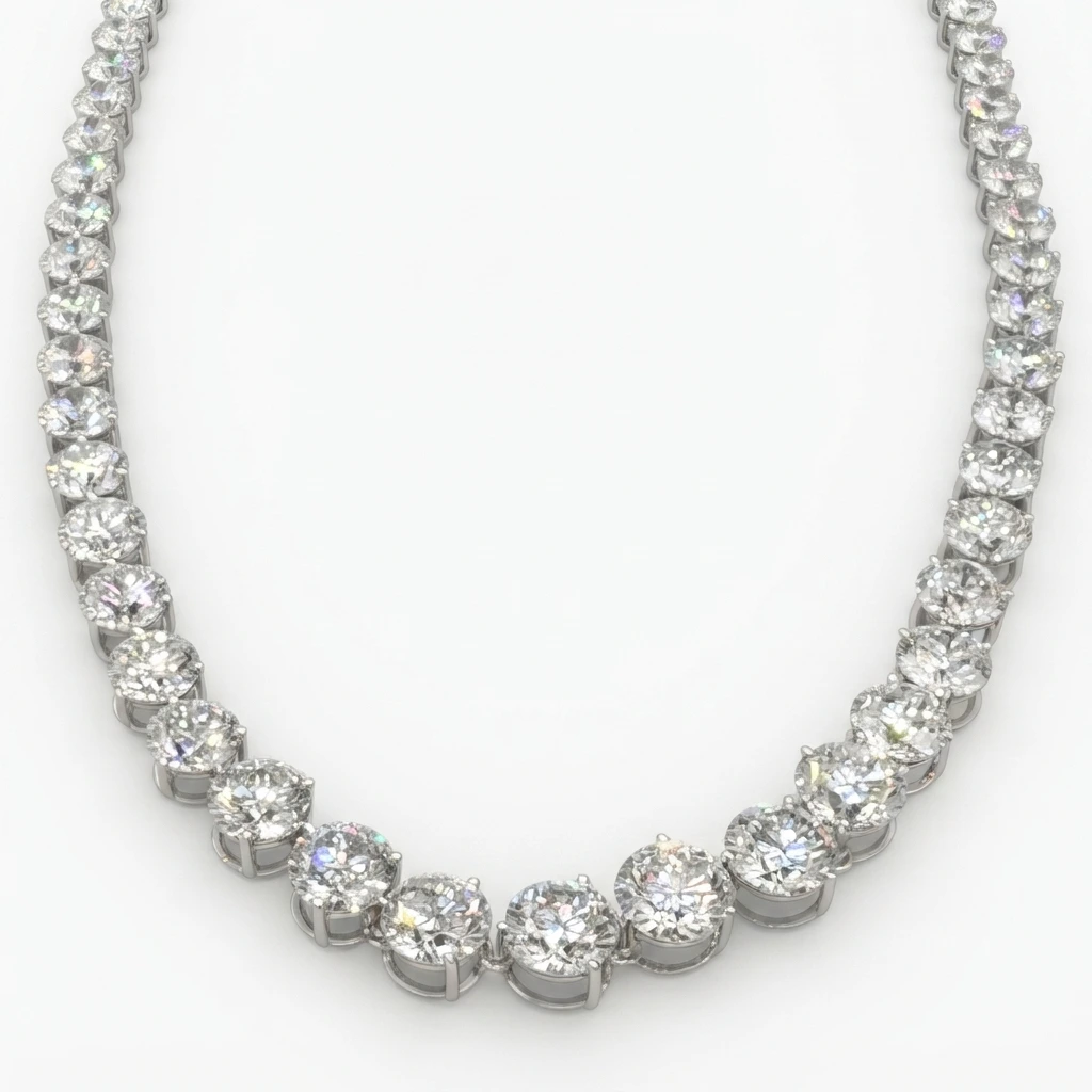 Round Brilliant Lab-Grown Diamond Necklace | IGI Certified view 3