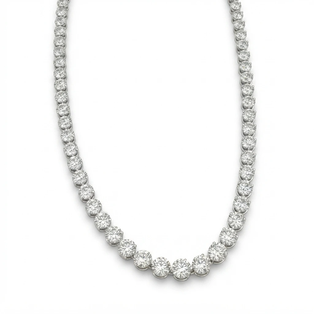 Round Brilliant Lab-Grown Diamond Necklace | IGI Certified view 5