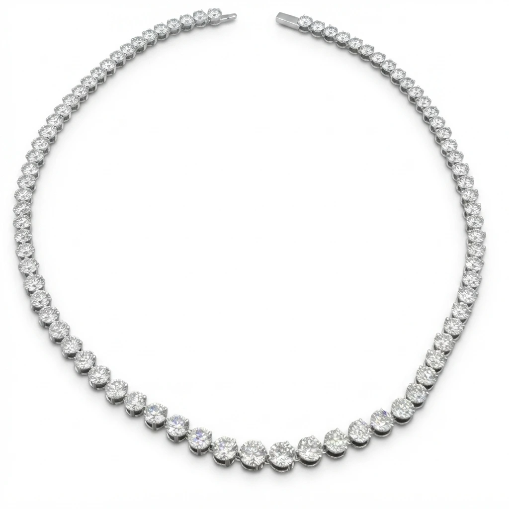 Round Brilliant Lab-Grown Diamond Necklace | IGI Certified view 6