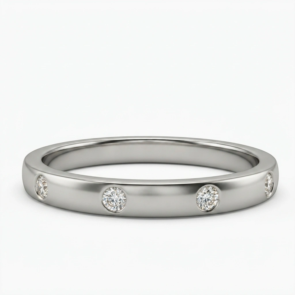 Round Brilliant Lab Grown Diamond Ring in PT950 Platinum view 3