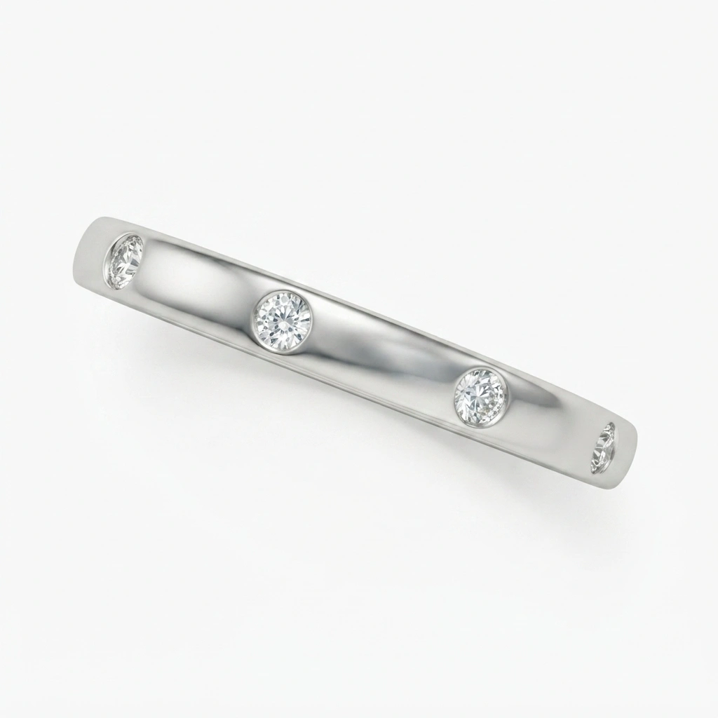 Round Brilliant Lab Grown Diamond Ring in PT950 Platinum view 5